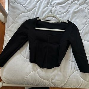 Zara black crop top
